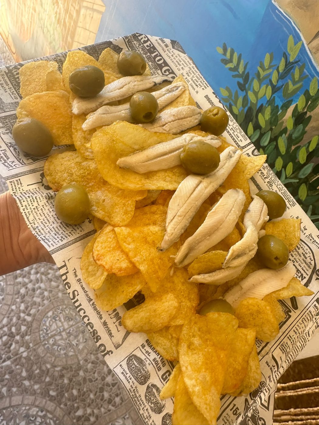Boquerones con papas