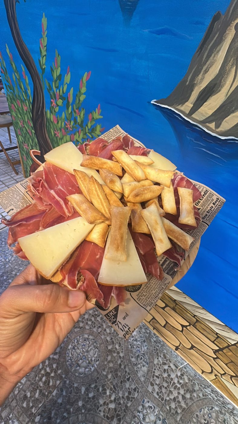 Jamón de Teruel + manchego